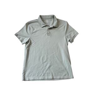 J. CREW Flex Pique Polo Short Sleeve shirt, size Medium, untucked; Light Green